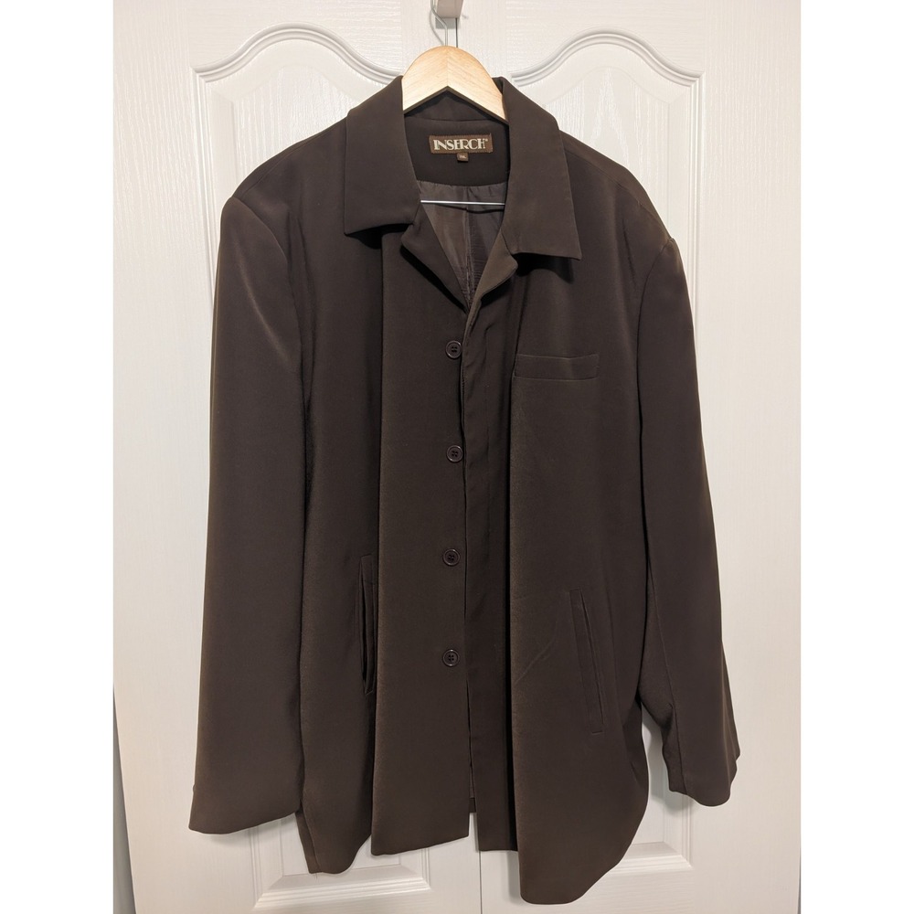 INSERCH Men's Brown Blazer Sport Coat, Solid, 2XL Regular